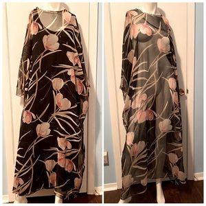 3 in 1 Beach cover up / Stunning dress With Gold Details
